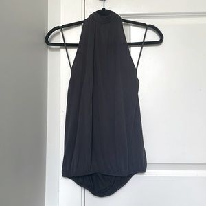 ANTHROPOLOGIE Sexy, sheer halter top in charcoal (medium) 🖤